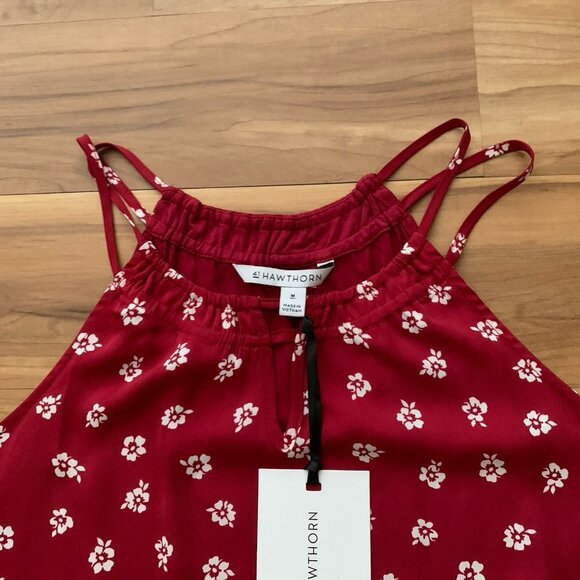 41 Hawthorn Red Floral Double Strap Sleeveless Top Size Medium NWT - Picture 4 of 8
